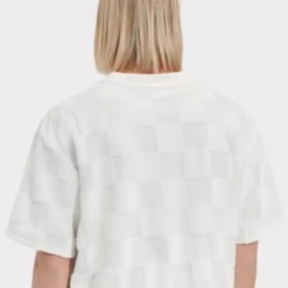 NWT UGG Teagin women's checkered crop top size L - Picture 2 of 3